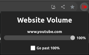 Website Volume popup